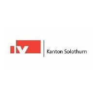 Logo mit einem roten Quadrat mit einer weissen «IV» links und dem Text «Kanton Solothurn» rechts.